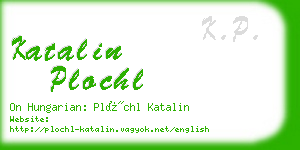 katalin plochl business card